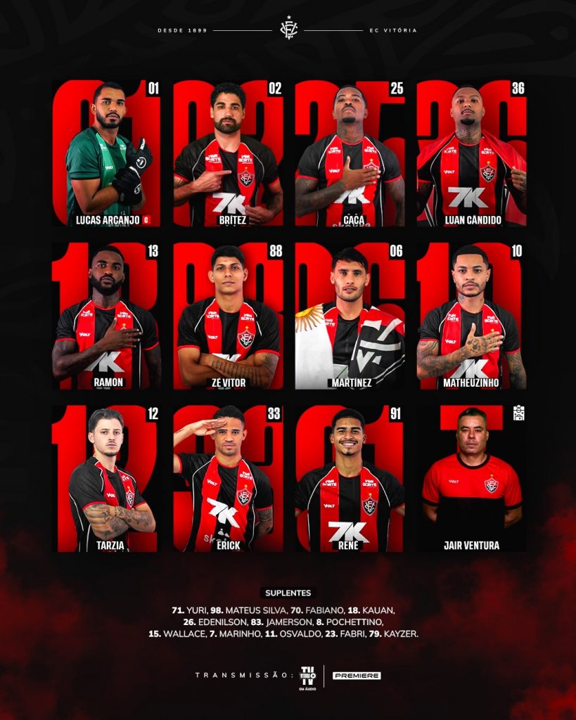 Vitória - escalação