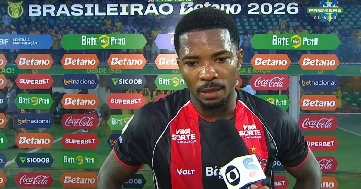 Cacá lamenta queda de intensidade do Vitória após empate com o Mirassol: “Ficamos em cima do resultado”
