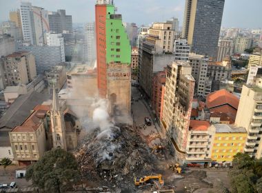 Bombeiros retiram mais de mil toneladas de escombros do prédio que desabou