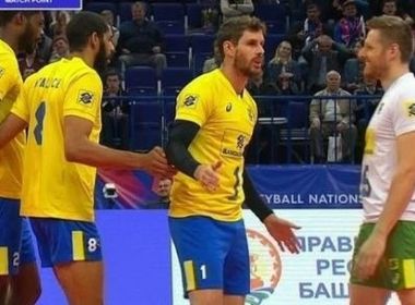 Seleção masculina sofre, mas vence o Irã em 5 sets na Liga das Nações