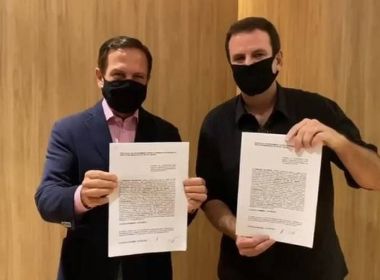 Paes e Doria assinam termo de cooperação para a aquisição da Coronavac