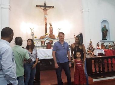 Bolsonaro participa de missa e lanche na base da Marinha no Rio de Janeiro