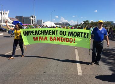 Em Brasília, ataques ao STF e ao centrão marcam atos pró-Bolsonaro