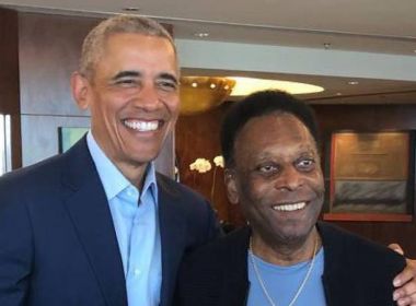 No Brasil, Obama se encontra com Pelé e reclama do trânsito