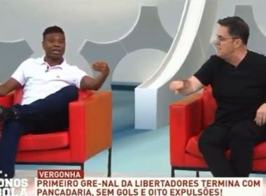 Ex-jogador Edilson e repórter discutem feio durante programa de Neto na Band