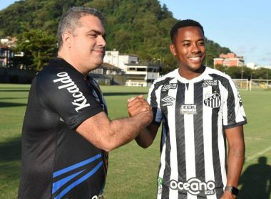 'Quem somos nós para atirar pedra no Robinho', diz presidente do Santos