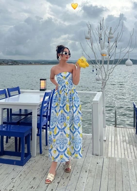 look estampa azul