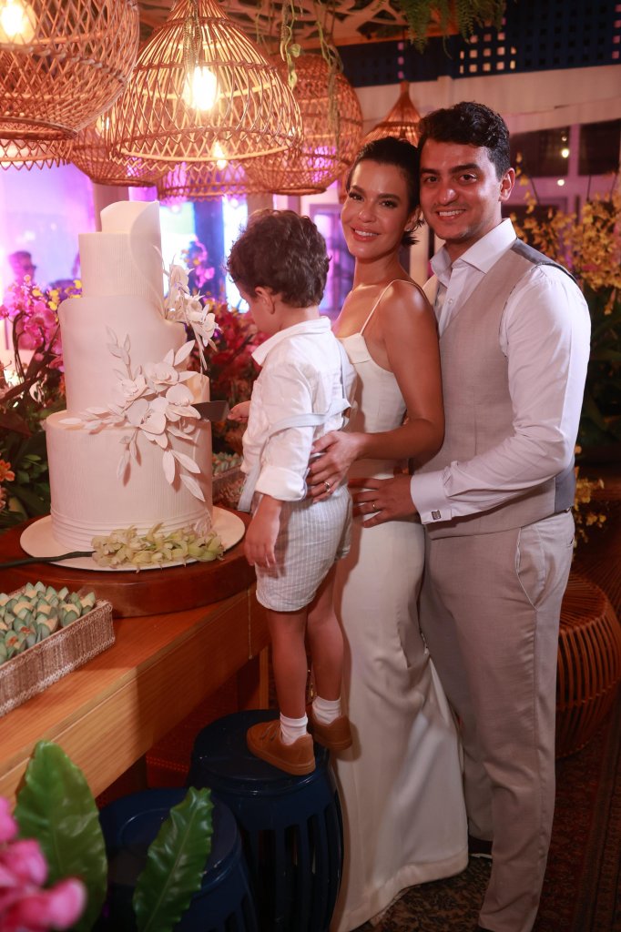 Pri Pena e Rodrigo Esper e filho