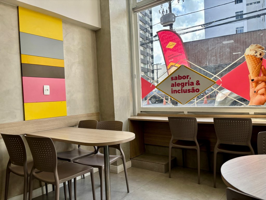 Ambiente da gelateria