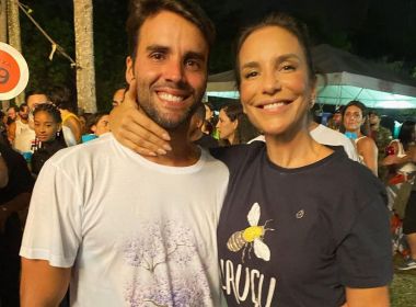 Ivete Sangalo e Daniel Cady aproveitam show de Jota Quest e Jau na Praia do Forte
