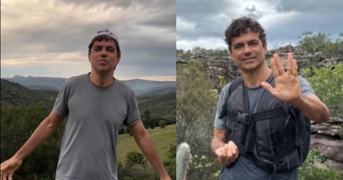 DIVERSÃO E BELEZA: Jorge Vercillo visita Cachoeira do Buracão em Ibicoara
