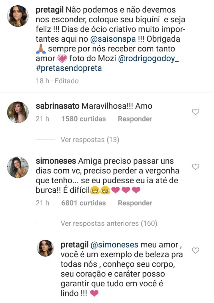Preta Gil posta foto de biquíni e Simone admite ter vergonha: ‘Se pudesse ia de burca’ 6
