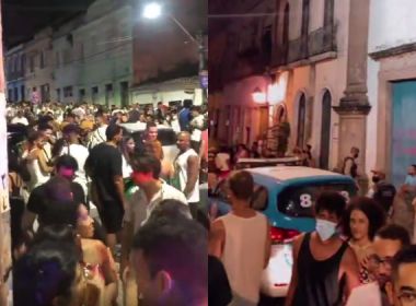 Fora da lei: Foliões desobedecem decreto que proíbe Carnaval de rua e aglomeram no Carmo