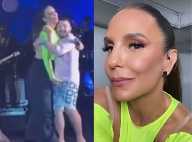 VÍDEO: Ivete tem palco invadido por fã 'animado' e afirma: 'Tá de pau duro'