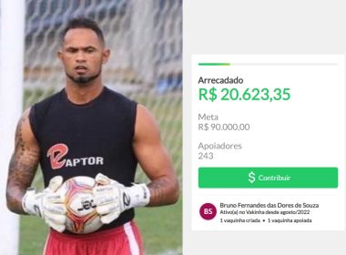 Em quatro dias, ex-goleiro Bruno arrecada mais de R$ 20 mil com vaquinha online