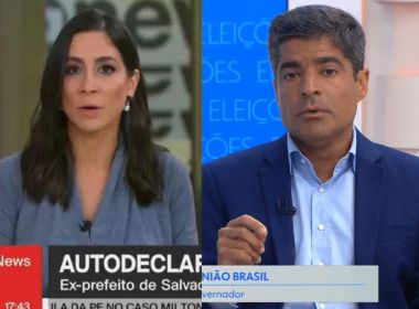 VÍDEO: Apresentadora da GloboNews ri ao ver vídeo onde ACM Neto aparece 'bronzeado'