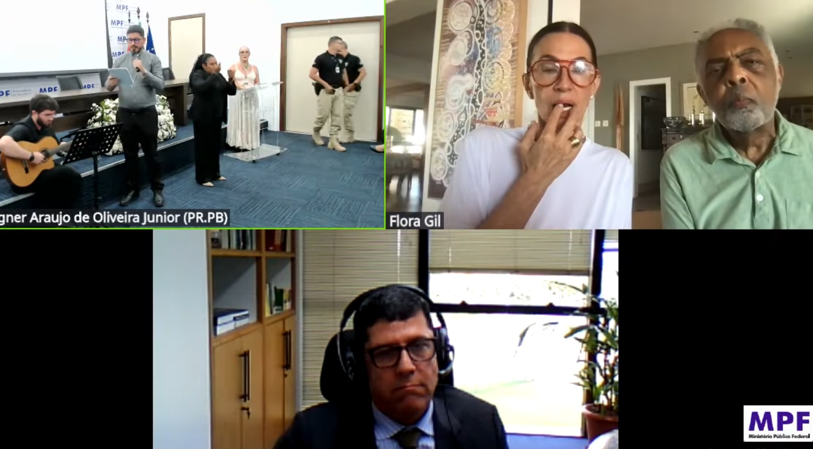 Gilberto Gil classifica falas de padre contra Preta Gil como “agressões” durante ato inter-religioso do MPF