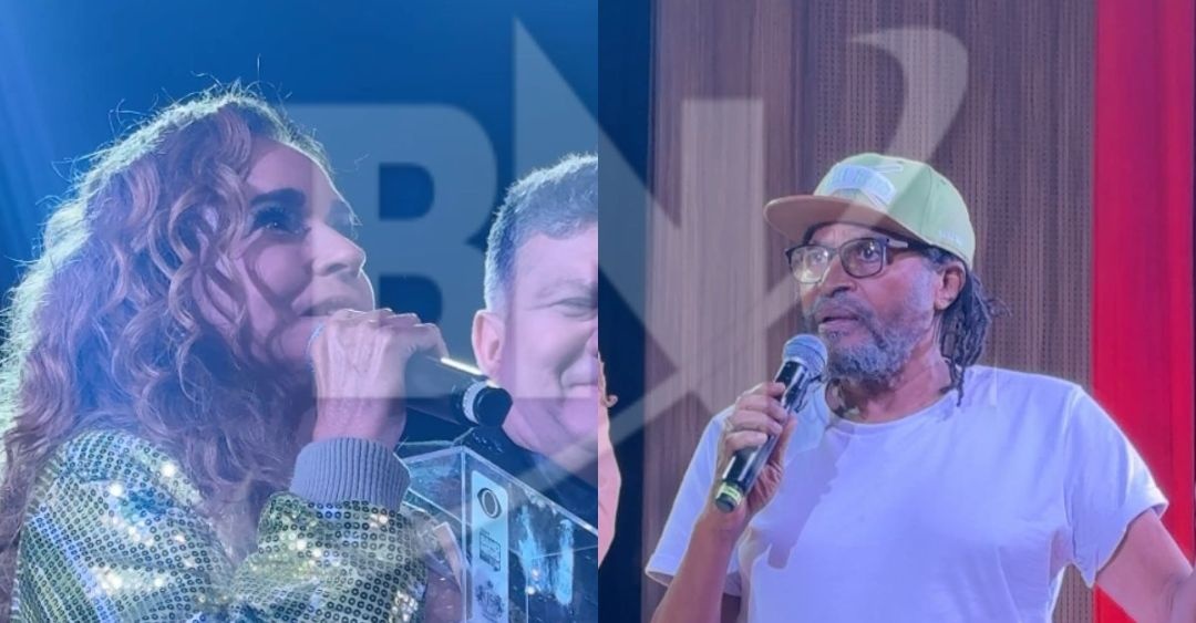 VÍDEO: Ao receber prêmio, Daniela Mercury sugere agressão de Edson Gomes à esposa, e cantor reage: “Quero que você prove”