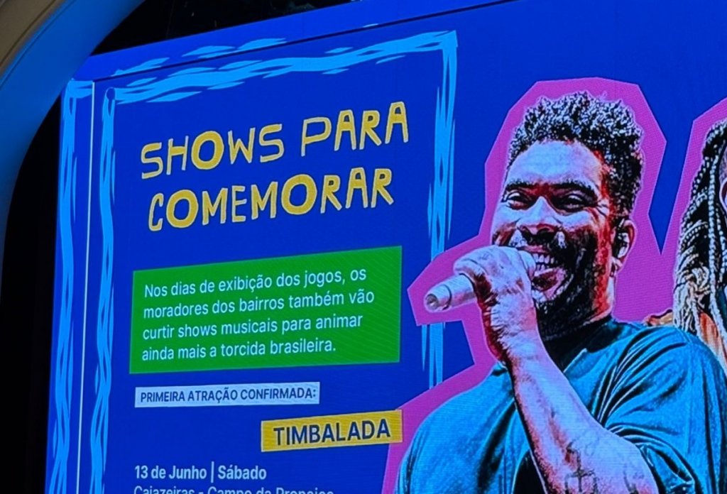 “Seleção no São João”: Timbalada é a primeira atração confirmada em evento da Prefeitura para jogos da Copa do Mundo 5 Transmissão em praça