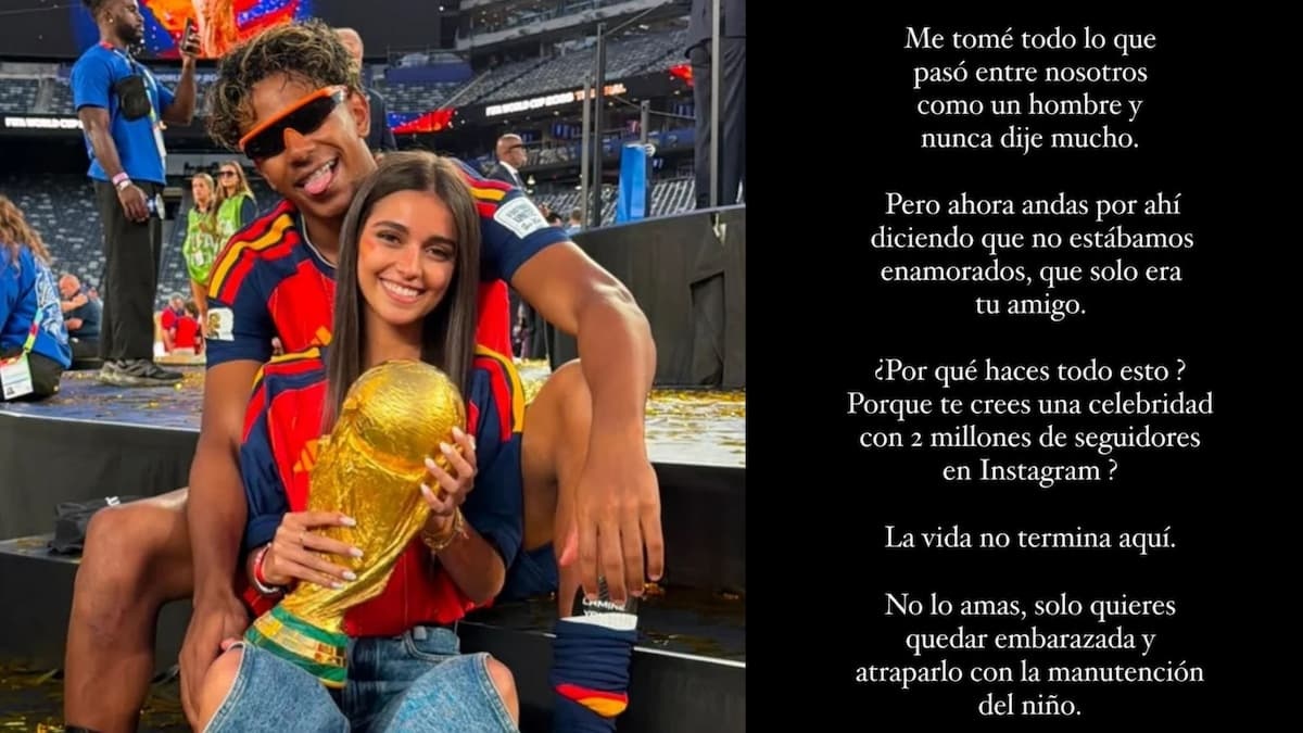 Ex de Inés García, namorada de Lamine Yamal, diz que modelo está com jogador apenas por interesse