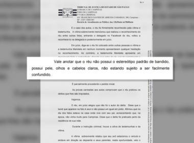 Juíza é acusada de racismo por dizer que réu não parece com bandido por ser branco