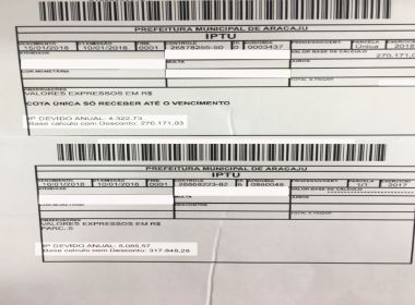 TJ-SE declara inconstitucionalidade de lei que reajustou IPTU de Aracaju em 2014