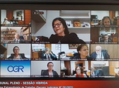 Pleno do TJ-BA passará a durar dois turnos; desembargadora reclama de cansaço