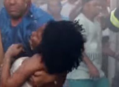 Senhor do Bonfim: Mulher pula de prÃ©dio para escapar de incÃªndio; veja vÃ­deo