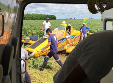 São Desidério: Piloto de avião morre após aeronave cair em plantação de soja 