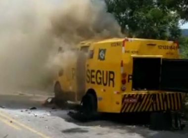 Jacobina: Homens assaltam carro-forte com explosivos