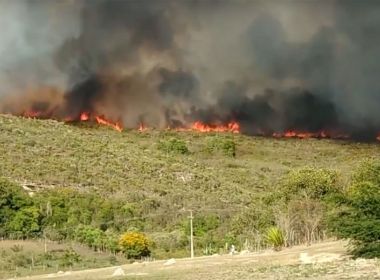 Ibicoara: Incêndio atinge área de vegetação há cerca de 1 semana