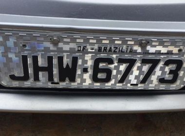 Iguaí: Mecânico é preso suspeito de falsificar placa de carro em que Brasília é escrito com Z
