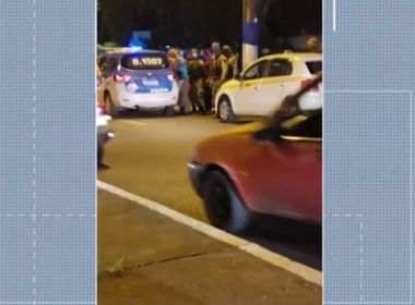 Itabuna: PM é agredido e cai desacordado após reclamar de comportamento de grupo