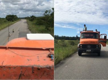 Porto Seguro: Grupo de taxistas tapa buracos de rodovia estadual por conta própria