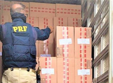 Feira de Santana: PRF prende contrabandista e apreende mais de 375 mil maços de cigarros