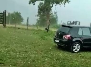 Jequié: Vídeos mostram chuva de granizo; fenômeno foi percebido na zona rural