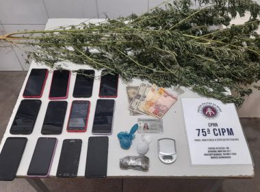 PM apreende droga e suspeito de tráfico com 11 celulares em Juazeiro