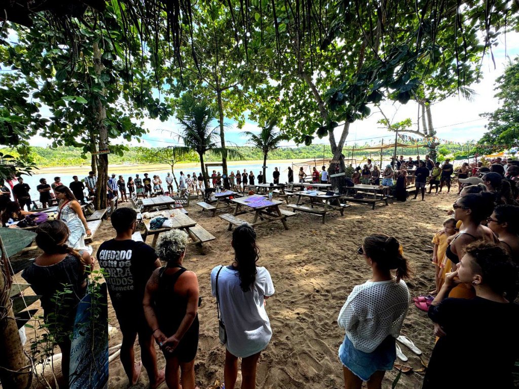 Protesto em Caraíva
