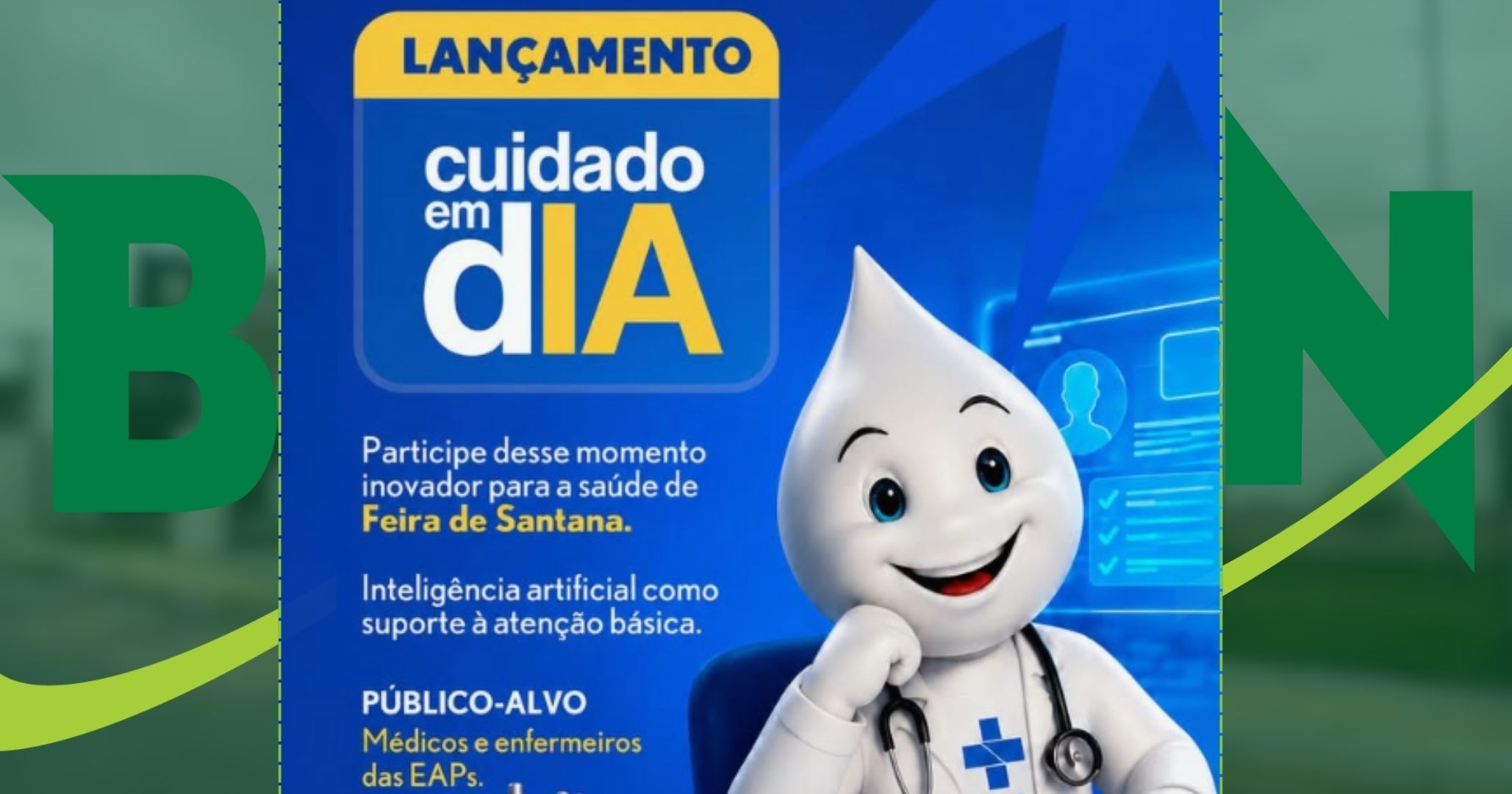 Feira de Santana anuncia projeto de apoio a profissionais da saúde por meio de inteligência artificial