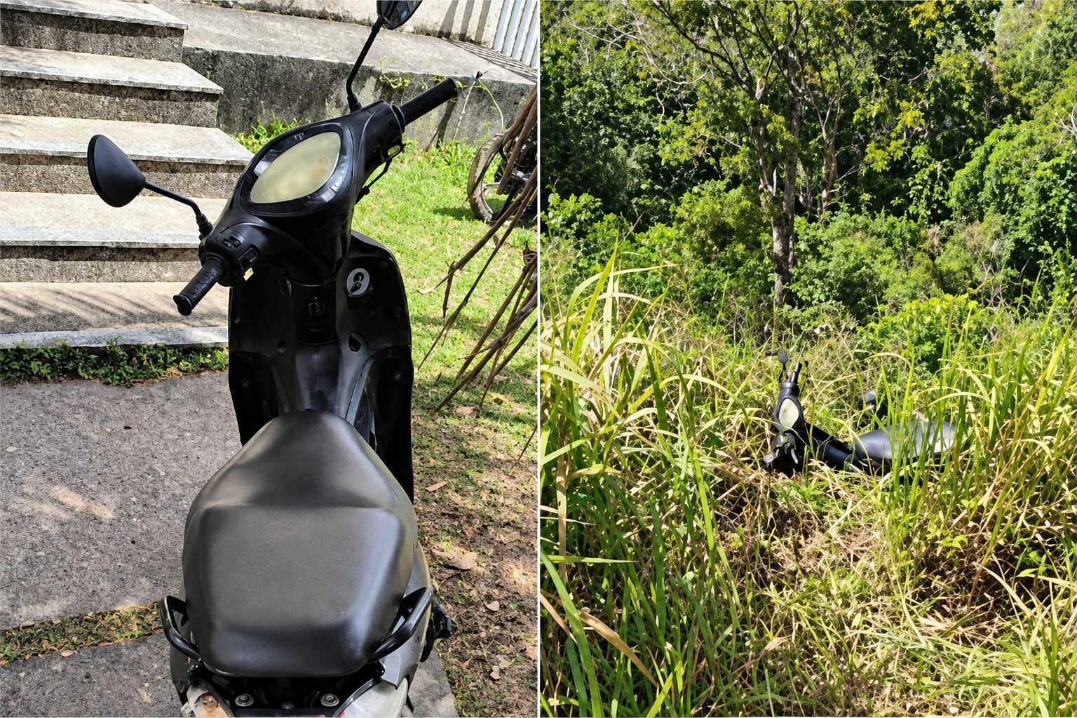 Polícia encontra moto de jovens desaparecidos abandonada em área de mata de Eunápolis