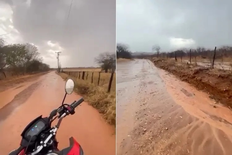 Chuva forte encerra período de estiagem em cidade do Sudoeste baiano