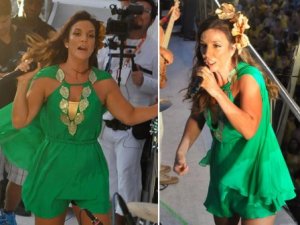 Ivete faz show na Bahia toda montada