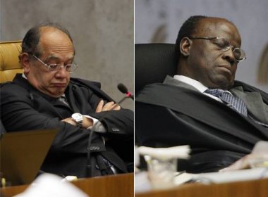 Ministros descansam durante julgamento do mensalão