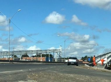 Feira de Santana: Viabahia interdita rodovia para instalação de passarela neste domingo
