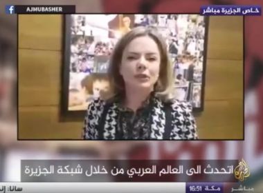 Gleisi Hoffman faz vídeo para TV árabe afirmando que Lula é preso político