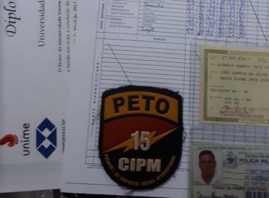 PM prende dois homens em Itapuã por falsidade ideológica
