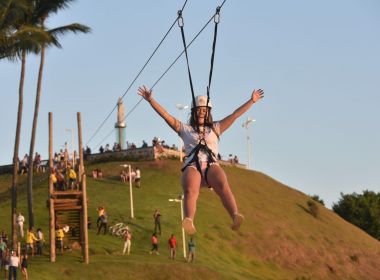 Tirolesa no entorno Morro do Cristo é inaugurada em Salvador
