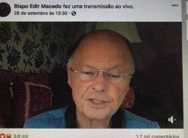 Edir Macedo usa Facebook para declarar apoio a Bolsonaro para presidente