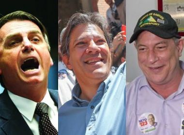 Bolsonaro venceria Haddad no segundo turno; Ciro bateria candidato do PSL, diz Datafolha