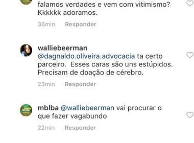 Em discussão no Instagram, MBL-BA chama seguidor de 'vagabundo'